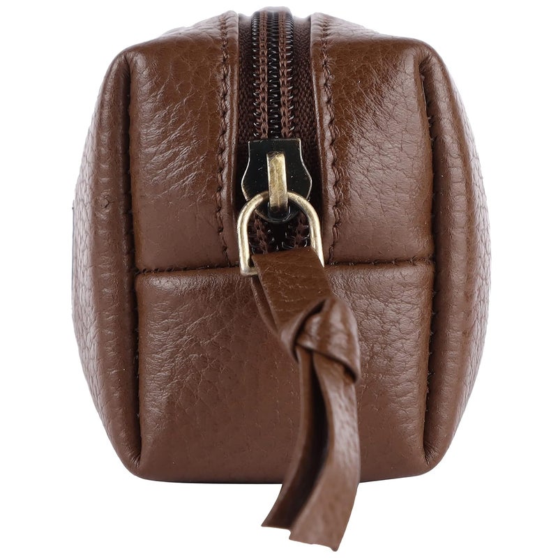 HAMMONDS FLYCATCHER Leather Utility Pouch - Multi-Use Genuine Leather Pencil Case, Cosmetic Case, Stationery Pouch, School & Office Organizer - Brushwood - Image 2