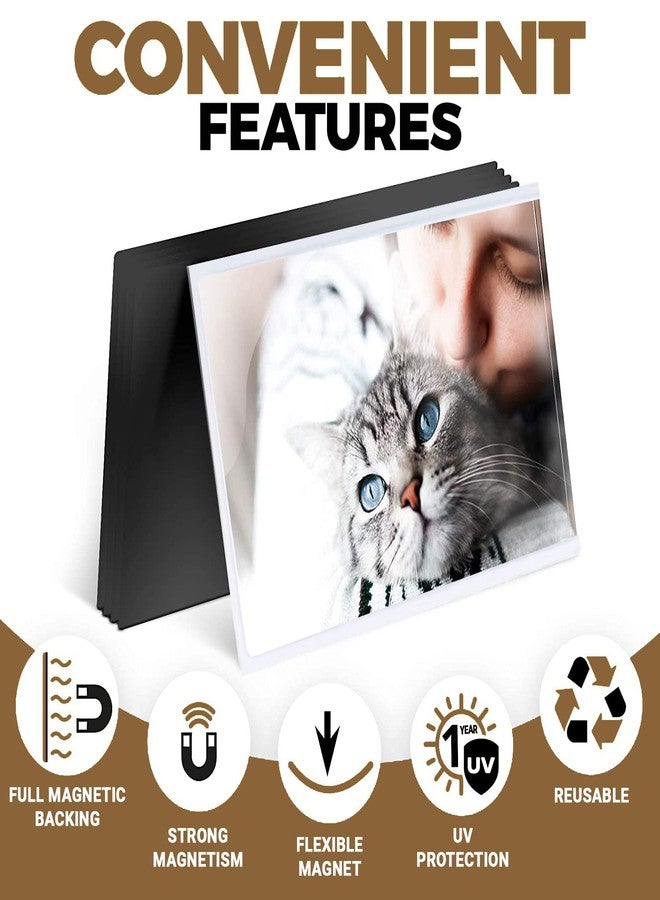 TurtleGrip Magnetic Refrigerator Photo Frames (Pack of 2) Photo Size: 4 x 6 inches (10 x 15cm) Reusable Black Magnet Fridge Photo Frame for Locker, Office Cabinet Any Metal Surface, Magnet Image Holder, etc. - Image 4