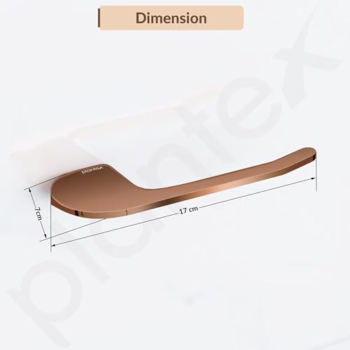 Plantex Smero Pure Brass Toilet Paper Holder/Toilet Paper Roll Holder/Tissue Paper Roll Holder for Bathroom - Smart (PVD Rose Gold) - Image 5