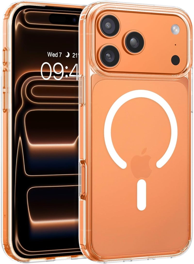 Magnetic for iPhone 17 Pro Case 6.3-Inch, Fit for MagSafe [Military Grade Drop Protection] [Long-Lasting Yellowing] Crystal Clear Back Slim Shockproof Phone Cover, Clear - Image 1