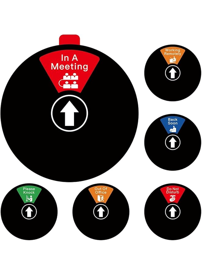 erorex Office Privacy Sign Magnetic Door Sign Do Not Disturb Please Knock Out Of Office In A Meeting Back Soon Working Remotely For Conference Room Any Room That Needs Privacy Black - Image 1