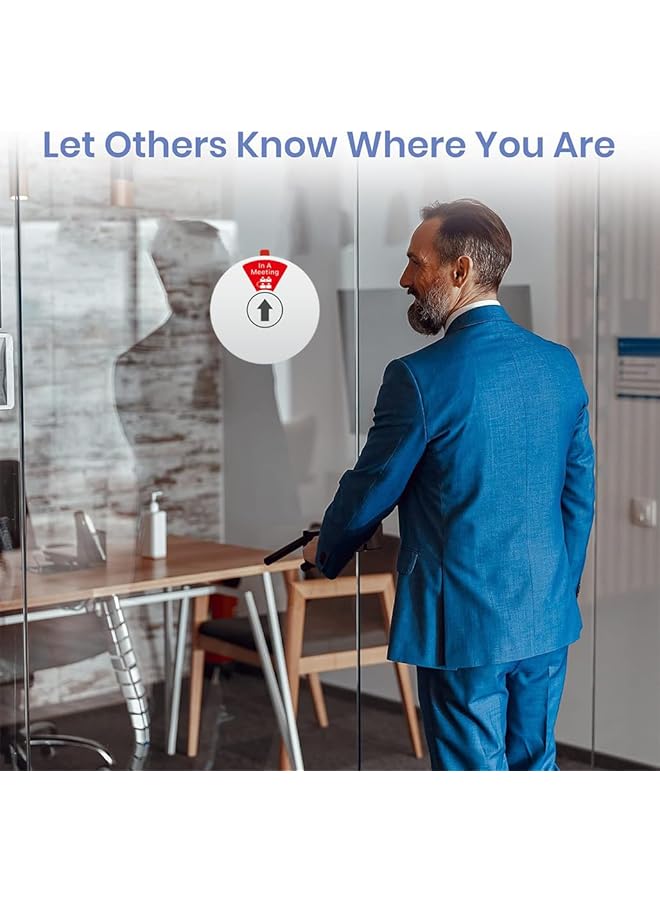 erorex Office Privacy Sign Magnetic Door Sign Do Not Disturb Please Knock Out Of Office In A Meeting Back Soon Working Remotely For Conference Room Any Room That Needs Privacy Black - Image 5