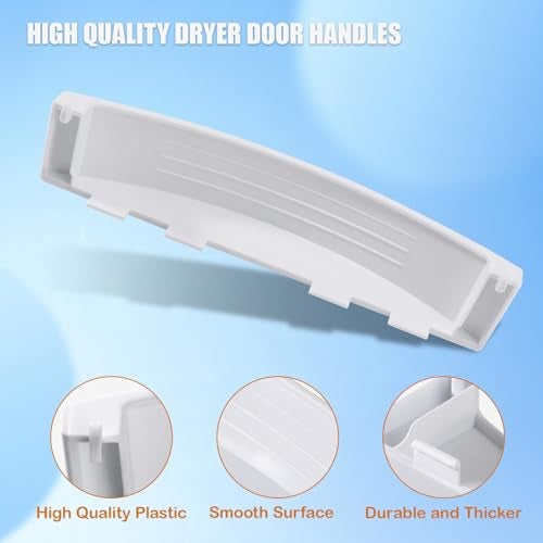 GAQUECY 2 Pack Dryer Door Handle Replacement for GE Dryer Parts GUD27ESSMWW WE01X30378 WE01X25878 WE1M1068 PS1177202 Stackable Dryer Door Handle - Image 3