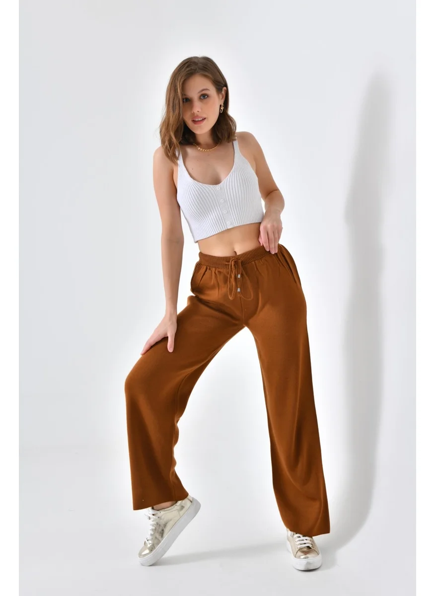 Garmi Women's Knitwear Ladies Trousers Tan