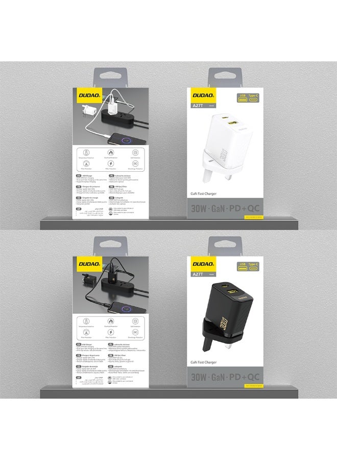 DUDAO A27TUK-W PD30W USB-A+C STANDARD CHARGER ONLY - Image 3