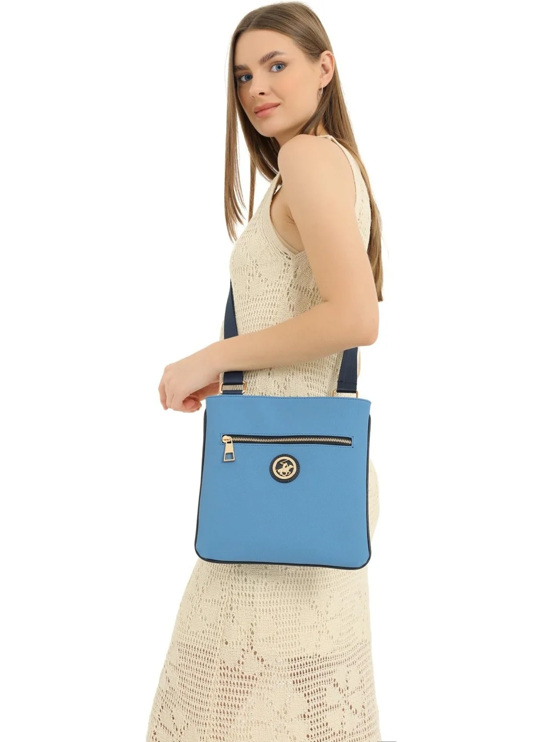 BEVERLY HILLS POLO CLUB 05BHPC8010-M BLUE Women's Shoulder Bag
