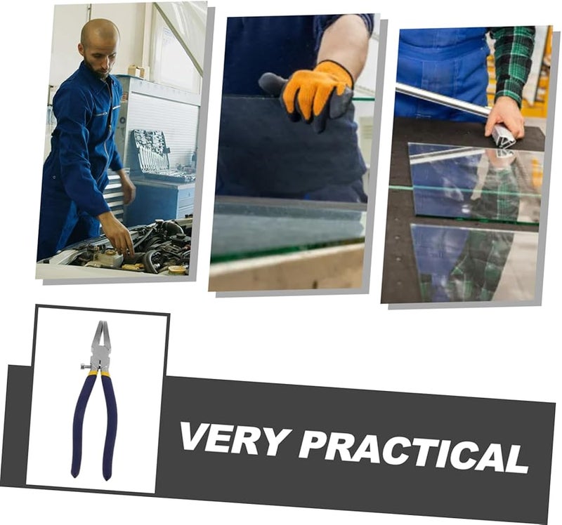 كماشة تكسير زجاج ثقيلة لتقطيع الزجاج الملون بمقبض مريح احترافي - Image 4