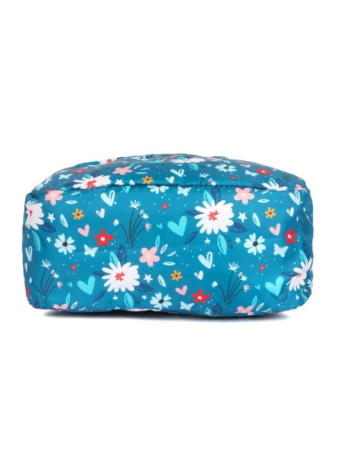 Zaib Floral Printed Tote Bag, 10 Liter Capacity - Stylish and Eco-Friendly Reusable Shopping Bag for Women, Ideal for Groceries, Travel, and Everyday Use - Spacious Handbag (Turquoise (Tote 10)) - Image 5