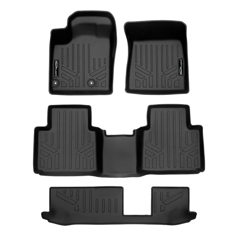SMARTLINER Custom Fit Floor Mats 3 Row Liner Set Compatible with 20222025 Mitsubishi Outlander