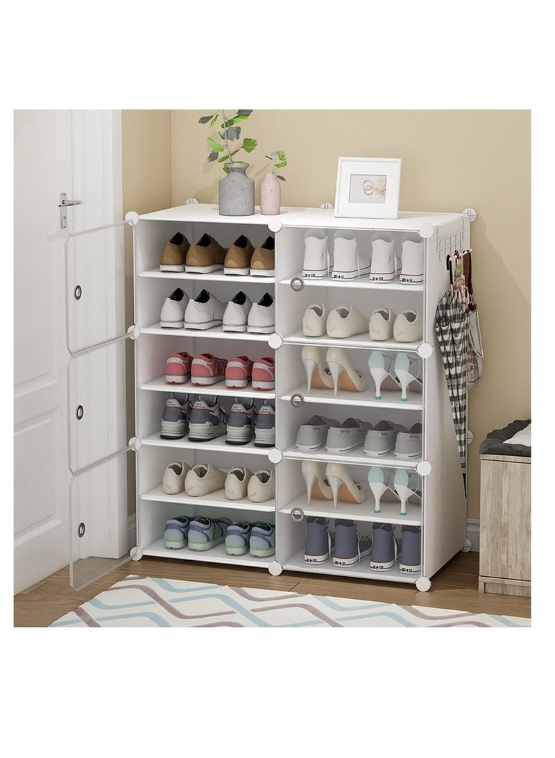 Multilayer Simple Shoe Cabinet DIY Assembled Space-saving Shoe Organizer Shelf Home Dorm Storage Closet Dustproof Shoes Rack Box - Image 1