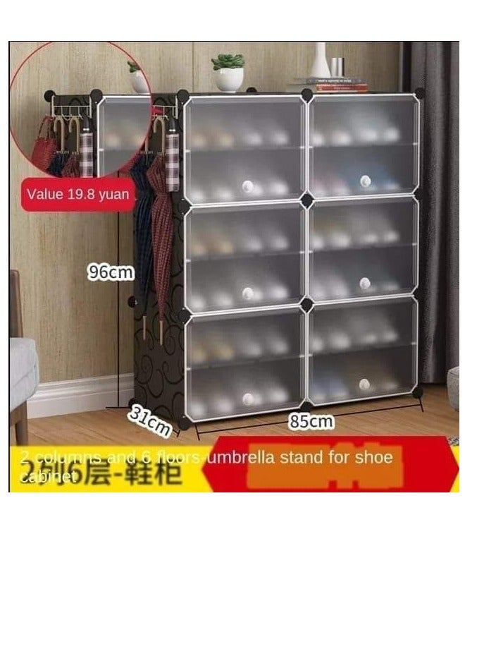 Multilayer Simple Shoe Cabinet DIY Assembled Space-saving Shoe Organizer Shelf Home Dorm Storage Closet Dustproof Shoes Rack Box - Image 4