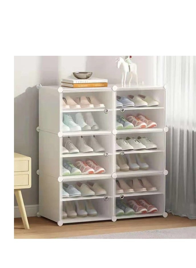 Multilayer Simple Shoe Cabinet DIY Assembled Space-saving Shoe Organizer Shelf Home Dorm Storage Closet Dustproof Shoes Rack Box - Image 2