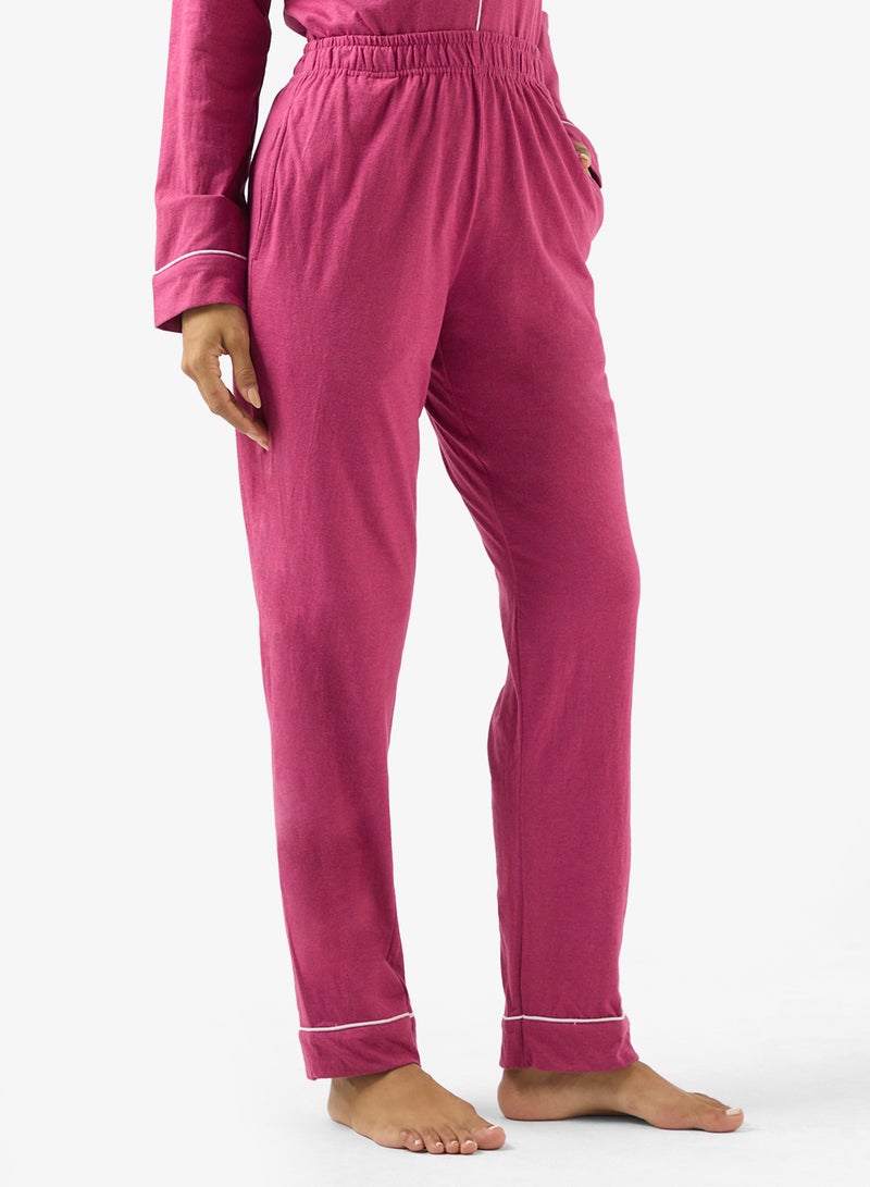 Ginger Cotton Relaxed Fit Shirt & Pyjama Set - Image 4
