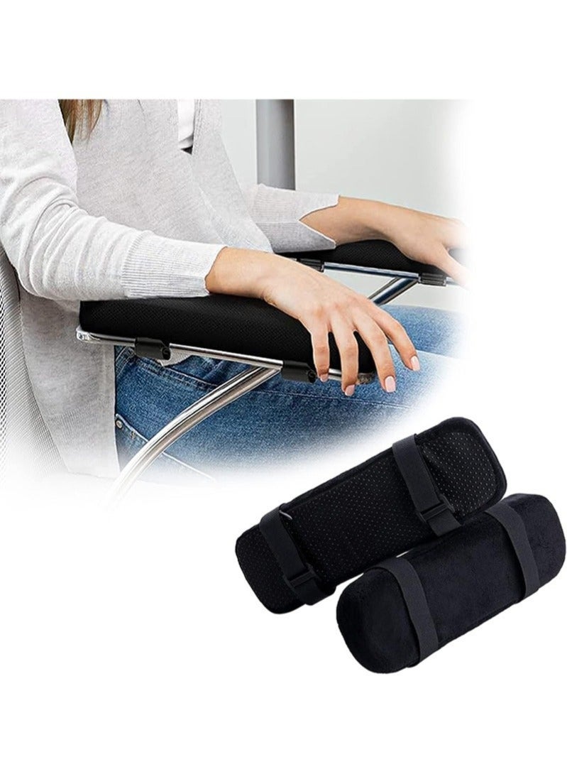 Desk Chair Arm Pads - Ergonomic Memory Foam Office Chair Armrest Pads - Thick Chair Armrest Pads - Arm Rest Pillow - Gaming Chair Arm Pads - Elbow Support Cushion for Computer (Set of 2) - Image 1