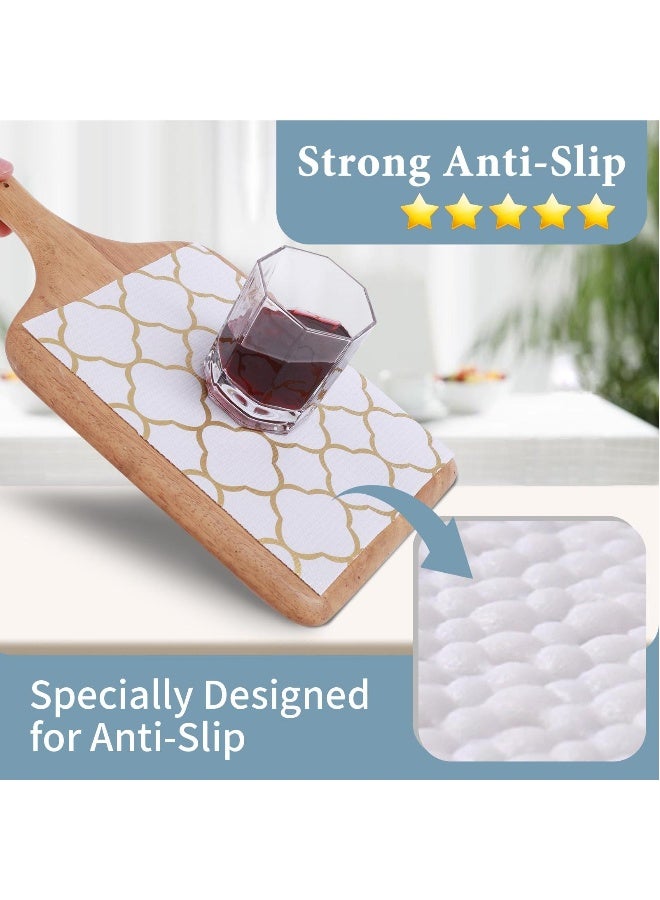 PVC Cabinet Mats Refrigerator Anti Slip Mats Waterproof And Oil Proof Mats Kitchen Drawer Storage Mats Dust Proof Mats Shelf Liners For Kitchen Cabinets Non Adhesive Cabinet Liner Non Slip Contact P - Image 2