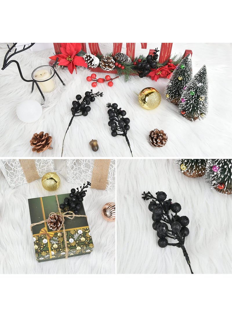 Artiflr Artiflr Red Berries  14 Pack Artificial Berry Stems for Christmas Tree Decorations  Crafts  Holiday and Home Decor  7.9 Inches (Black)  - Image 4