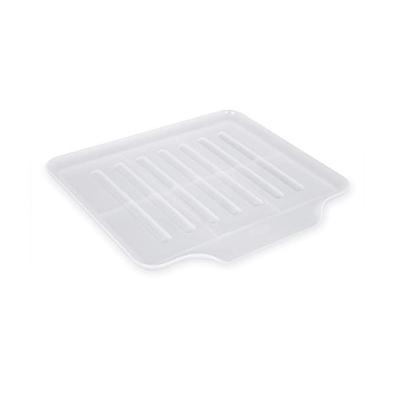 Copco Small Clear Drain Board Fits Under Any Small Dish Rack to Catch Water or for Larger Pots Alone, Angled Base Allows for Self Draining with Raised Ribs to Prevent Water from Puddling - Image 1