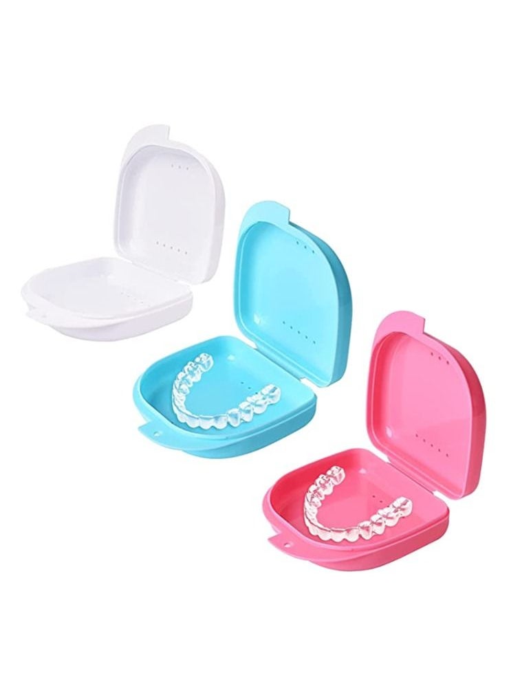SYOSI 3-Piece Fixator Box, Oral Protection Container Orthodontic Denture Storage Box  - Image 1