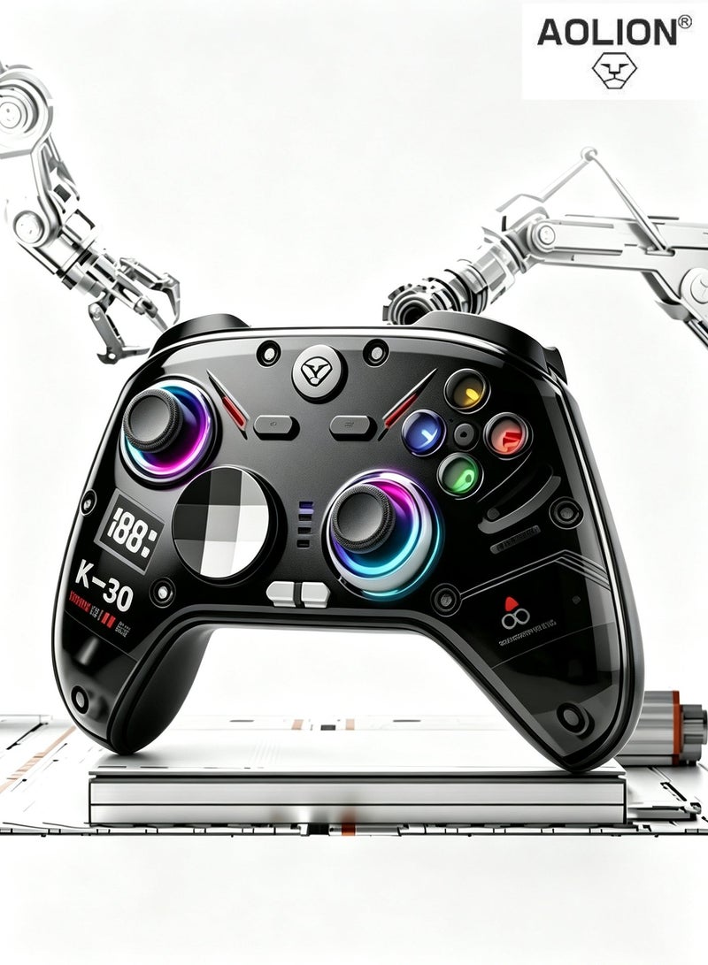 AOLION K30 TMR Wireless Gaming Controller with Hall Trigger, Dual-Form Joystick, Motion Aiming & Charging Dock – Compatible with PC/Switch/Mobile - Image 1