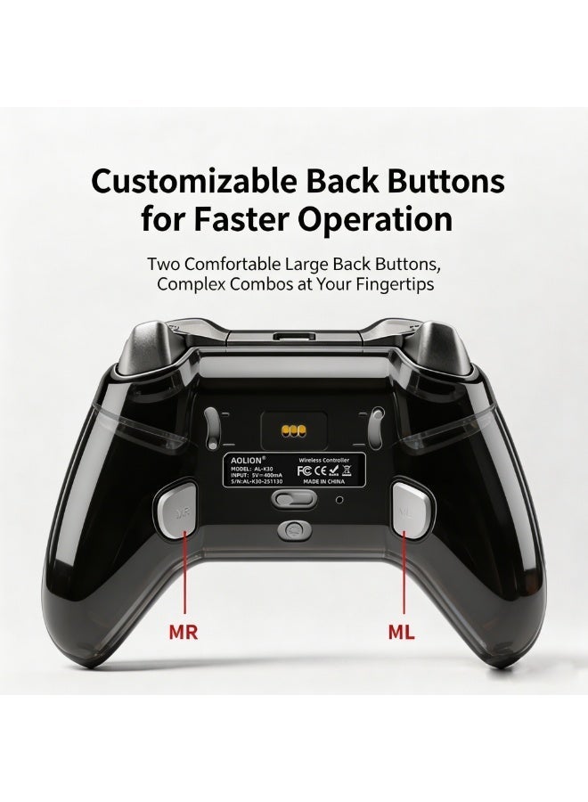 AOLION K30 TMR Wireless Gaming Controller with Hall Trigger, Dual-Form Joystick, Motion Aiming & Charging Dock – Compatible with PC/Switch/Mobile - Image 4