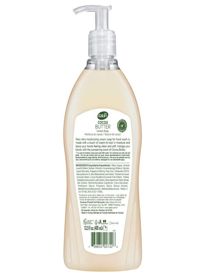 Dalan Cocoa Butter Cream Ultra Moisturizing Liquid Hand Soap for Dry and Fresh Hands Feeling Clean and Soft ((13.5 Fl Oz / 400 mL (Pack of 1)) - Image 2