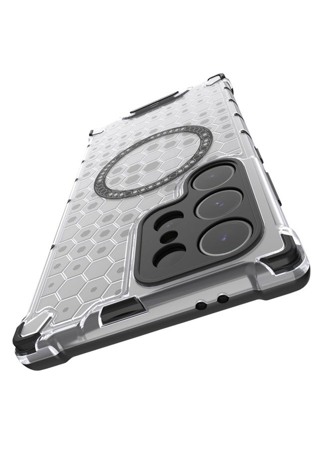 TEXEEM Honeycomb Transparent Case for Samsung Galaxy S25 Ultra, Shockproof Anti-Yellow Drop Protection Cover - Image 4