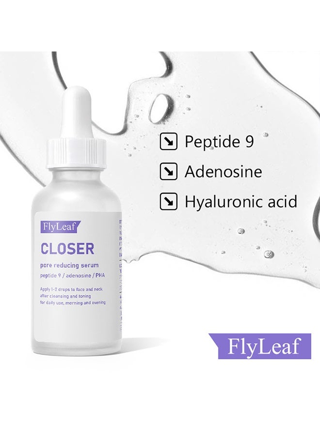 Fly Leaf Closer Pore Reducing Serum | Pore Minimizer Serum | 9 Peptides, Vegan Collagen, Adenosine, PHA | Korean Pore Minimizer for Glass Skin, Anti-Aging, Hydration, Elasticity | 30ml - Image 4