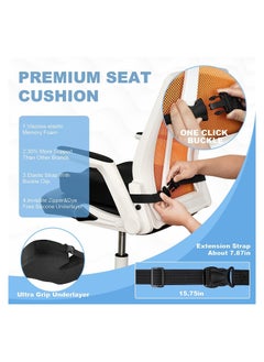 KASTWAVE Memory Foam Seat Cushion, Adjustable Non-Slip Coccyx Cushion Pain Relief Cushion for Office Chair, Wheelchair, Car Seat, Gaming And Computer Chairs  - Image 4