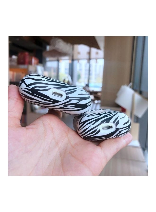 Zebra Structure Wireless Earphone PC Protective Case For AirPods Pro Black/White - Image 5