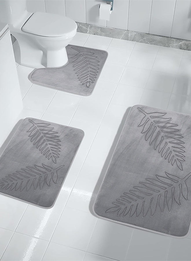 DUNISO 2 Pieces Bathroom Rugs Mat Super Soft Water Absorbent Microfiber Non-Slip Quick Drying Bath Tub Mat Toilet Rugs Perfect Bathroom Mats for Bathroom Tub and Shower - Image 2