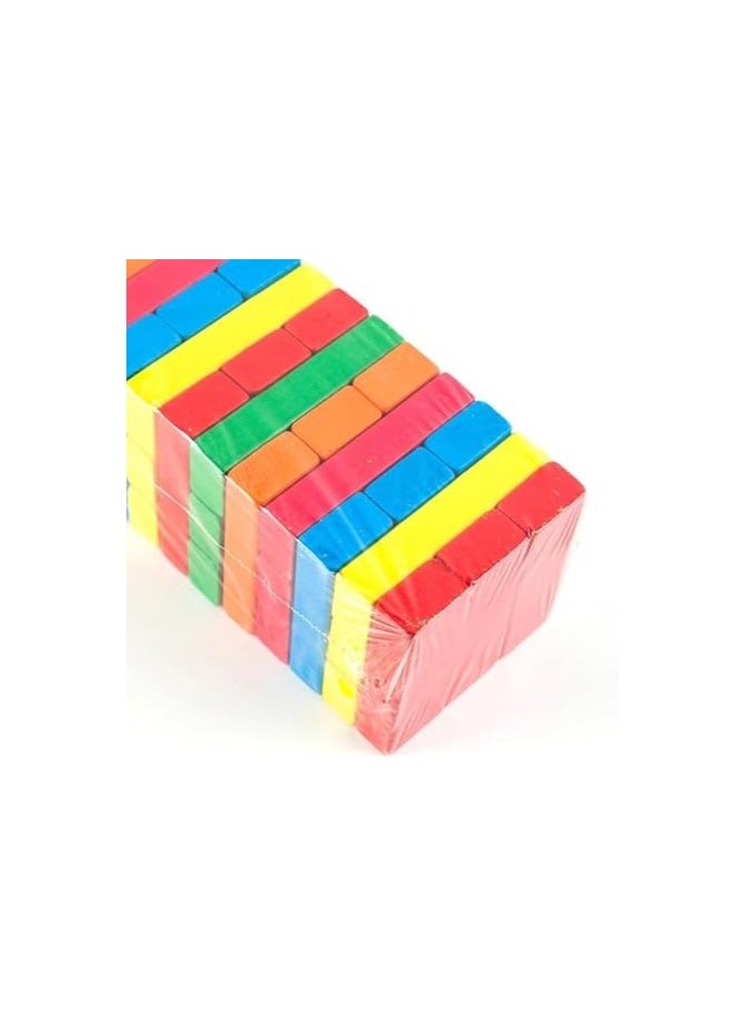 BJM Tower Challenge Wooden Colo Blocks Puzzle Toy 54 Pcs - Image 3