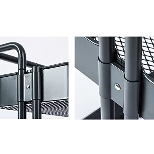DASNDAS Kitchen Storage Organizer with Wheels - Metal Tray Rack & Bathroom Shelf - Image 4