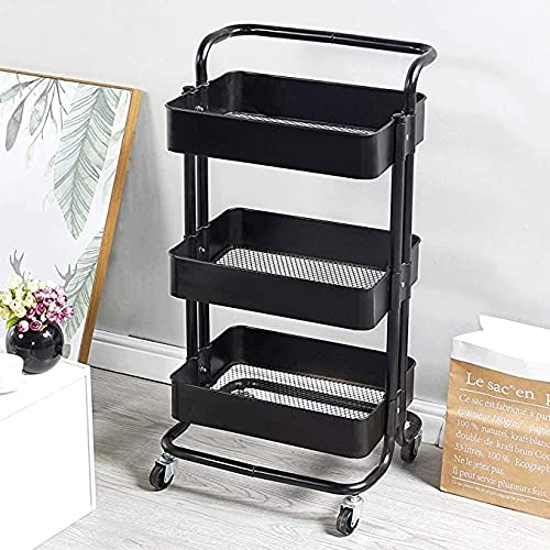 DASNDAS Kitchen Storage Organizer with Wheels - Metal Tray Rack & Bathroom Shelf - Image 1