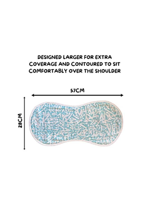 Baladi Calligraphy Teal Burp Cloth - Image 3