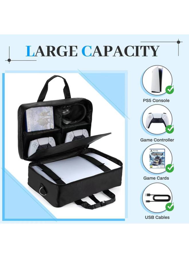 PS5 Host Storage Bag PS5 Shoulder Bag Portable Double Bag Storage Protection Bag Shoulder Handbag-Product Color:PS5 High-end Shoulder Bag - Image 3