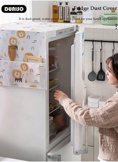 DUNISO Fridge Dust Cover Washer And Dryer Top Cover, Waterproof Multi-Purpose Top Covers with Storage Pockets with Side Storage Pockets, Suitable for Home and Kitchen 130×55CM  - Image 2