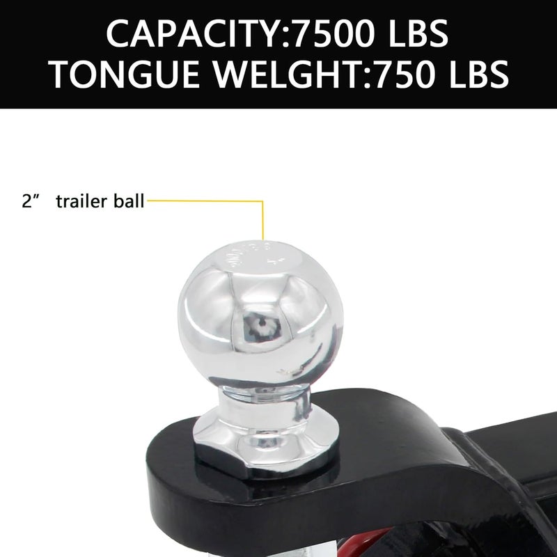 AUTDOUR Heavy Duty Trailer Hitch Ball Mount - Image 5