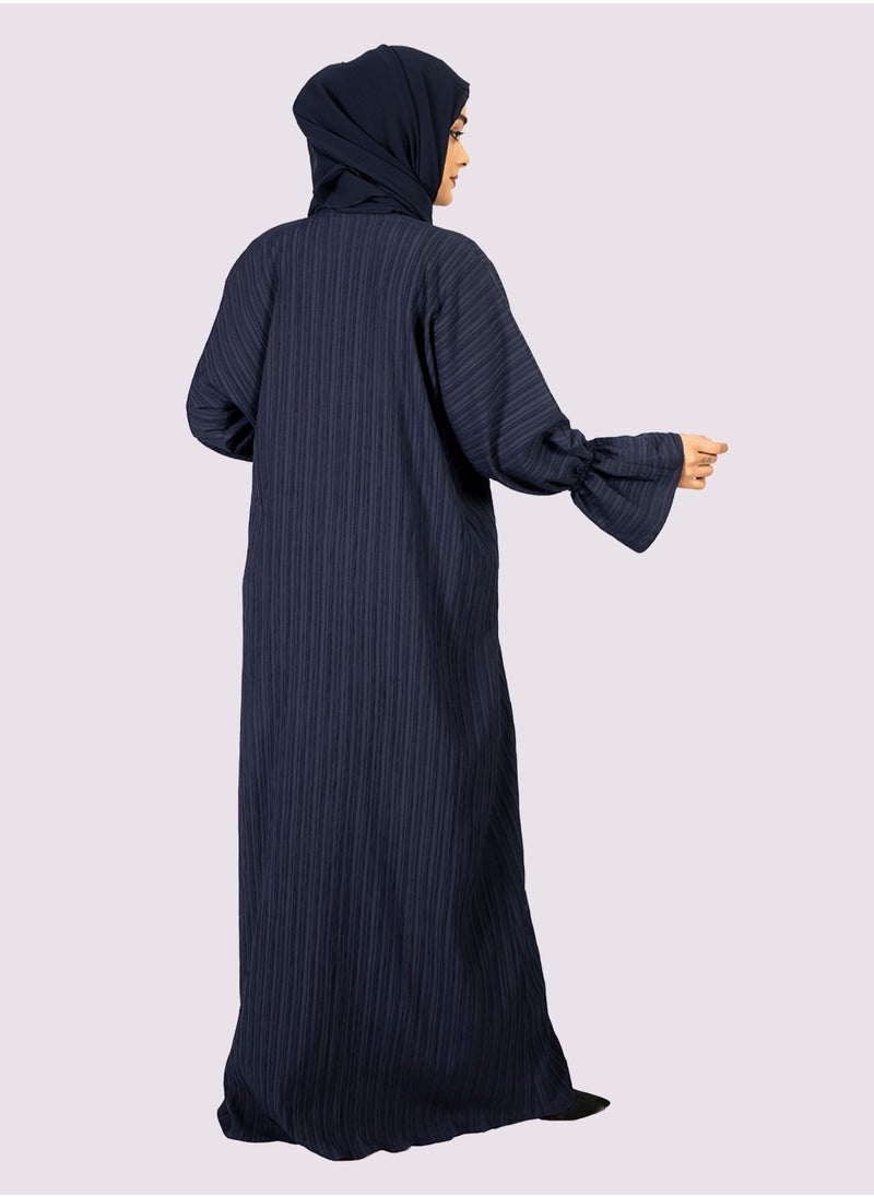 Sara Arabia Casual Ribbed Front Open Abaya - pzsku/ZDAF3EE38DC8A99A43107Z/45/_/1656161427/a6c7bb1a-b5b2-44d4-a7c2-9c7bc6113237