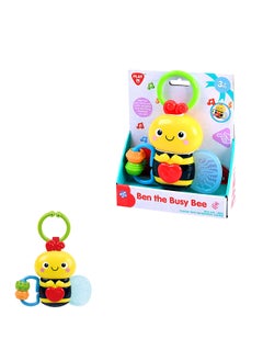 PLAYGO Playgo Ben the Busy Bee | Sensory Rattle & Teething Toy | Sound Function & Grab Ring | Age 3+  - Image 2