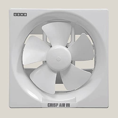 USHA Crisp Air VX Exhaust Fan | 150mm Sweep Size | 240mm Duct Size | 100% Copper Motor | 2 Year Warranty | (White) - Image 1