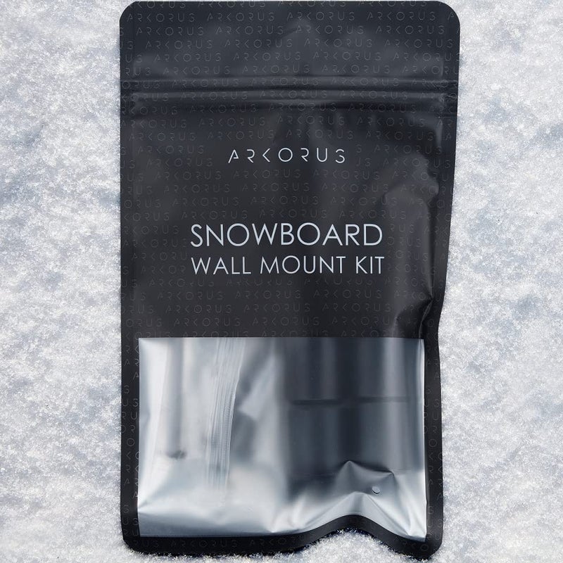 Arkorus [NEW] (4 PCS) Snowboard Wall Mount Storage â€“ Damage-Free Snowboards Hanger, Modern Floating Vertical Rack, Clip Hook Holder to Securely Store, Hang and Display Snow Boards, Gear Organizer - Image 4