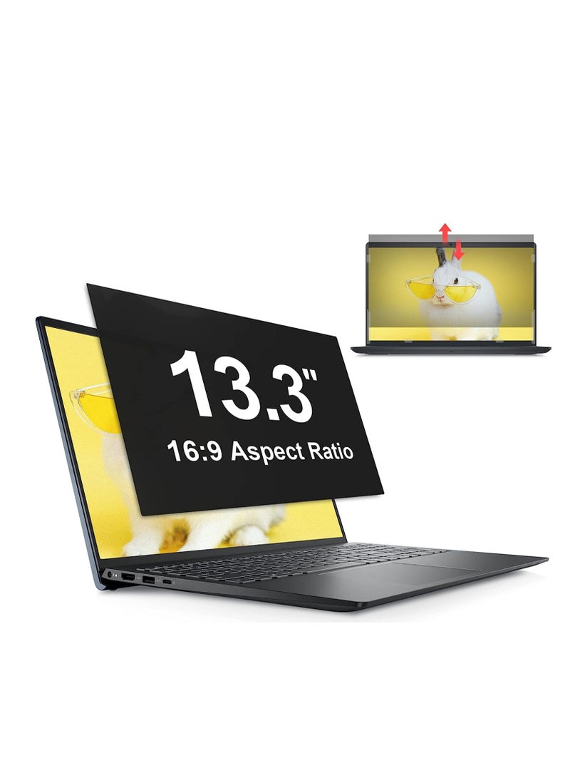 13.3 Laptop Privacy Screen,Anti Blue Light Glare Removable 13.3 Laptop Privacy Filter 16:9 Aspect Compatible with Hp/Dell/Asus/Acer/Samsung/Lenovo/Thinkpad,Laptop Privacy Shield for 13.3 Inch  - Image 1