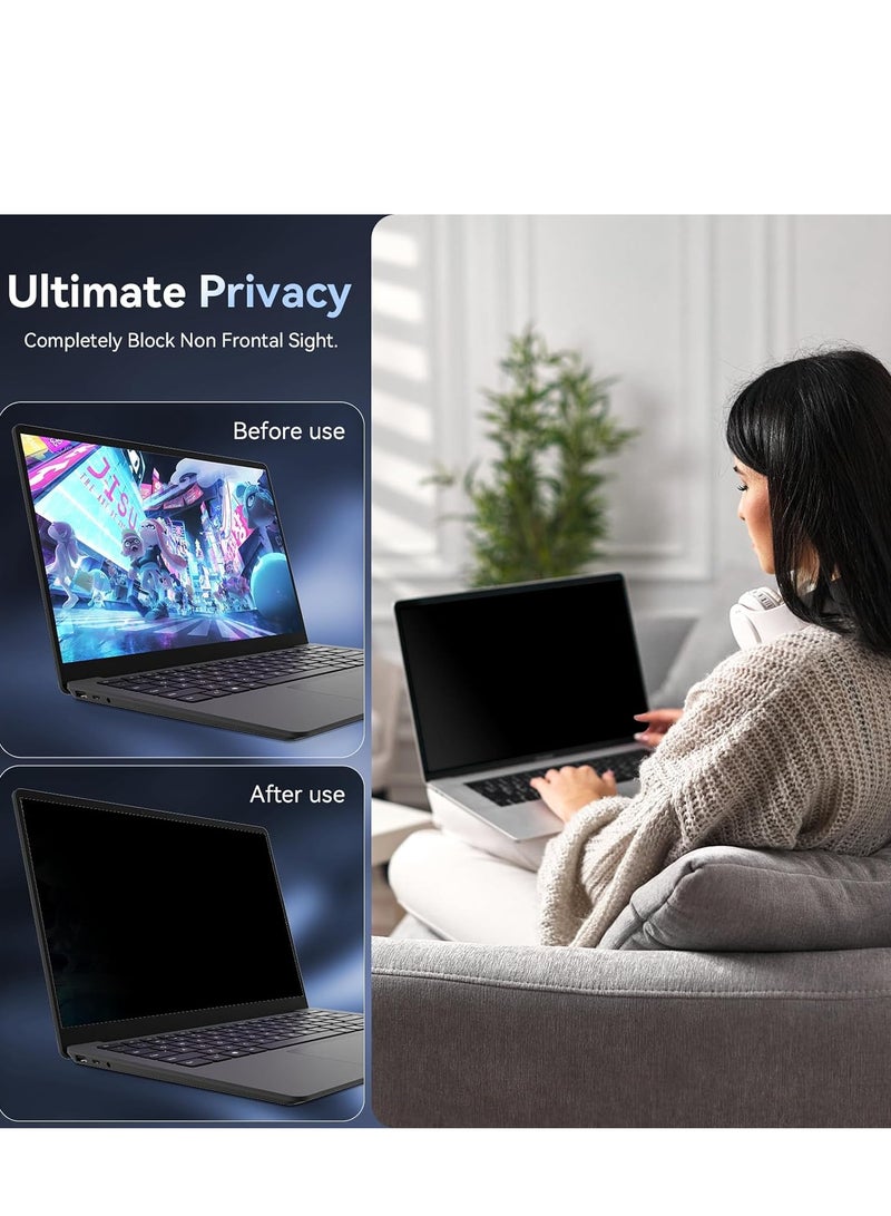 13.3 Laptop Privacy Screen,Anti Blue Light Glare Removable 13.3 Laptop Privacy Filter 16:9 Aspect Compatible with Hp/Dell/Asus/Acer/Samsung/Lenovo/Thinkpad,Laptop Privacy Shield for 13.3 Inch  - Image 5