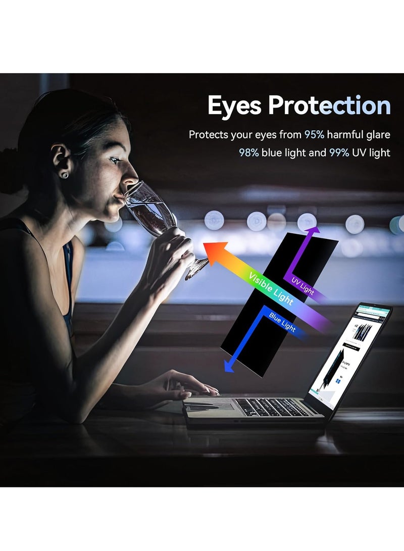 13.3 Laptop Privacy Screen,Anti Blue Light Glare Removable 13.3 Laptop Privacy Filter 16:9 Aspect Compatible with Hp/Dell/Asus/Acer/Samsung/Lenovo/Thinkpad,Laptop Privacy Shield for 13.3 Inch  - Image 3
