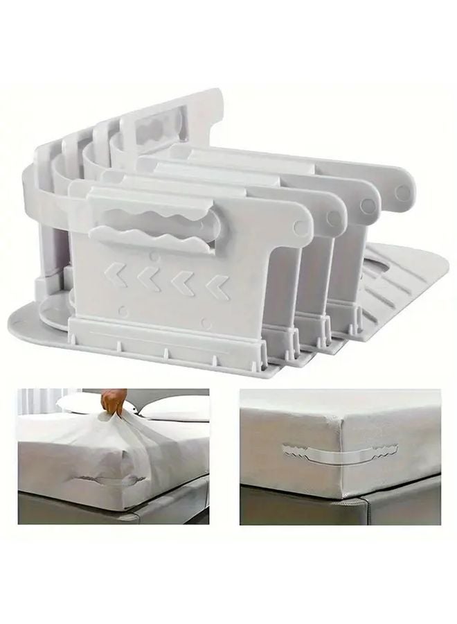 4pcs Heavy Duty Bed Sheet Fixing Clips Invisible Anti Slip Buckle Adjustable Angle - Image 2