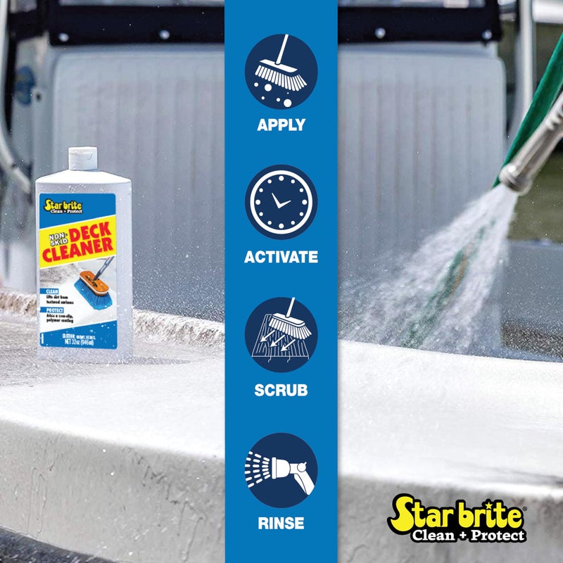 STAR BRITE Non-Skid Deck Cleaner & Protectant - Ultimate Boat Deck Wash - Protects Against Future Stains & UV - Ideal for Fiberglass, Vinyl, Plastic & Painted Surfaces -1 Gallon (085900) - Image 4