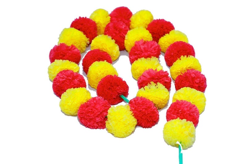 RSP Quality bit® Artificial Marigold Flowers for Decoration - Pack of 5 (Multi Color) - Image 5