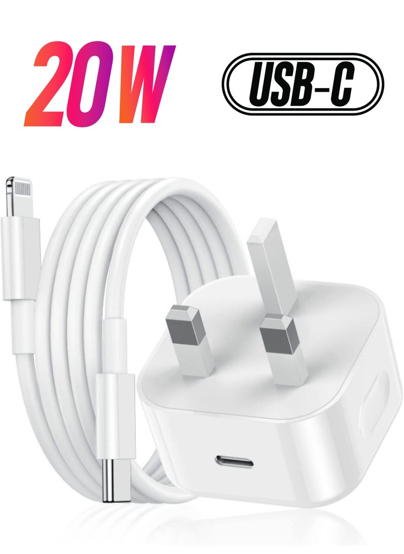 SHOPI PD 20W USB TYPE C Charger Set Fast Charging Wall Plug with Lightning Cable Compatible for New iPad 9 iPhone 13 Pro 13 Pro Max 13 13mini 12 Pro 11 Pro iPad Pro ALL  - Image 1