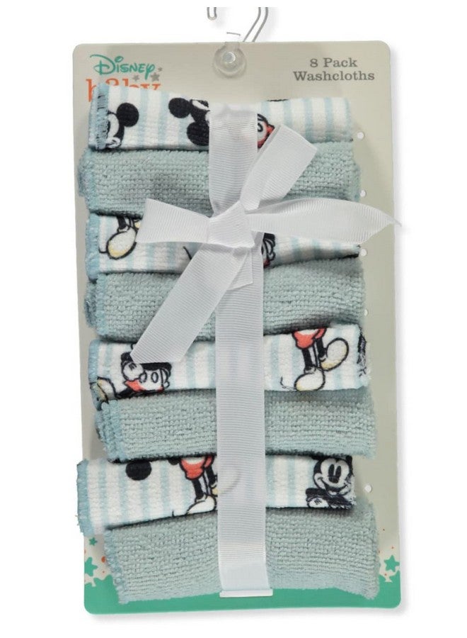 Disney Baby Big Boys' 8-Pack Mickey Mouse Washcloths Set - White/Multi, one Size - Image 1