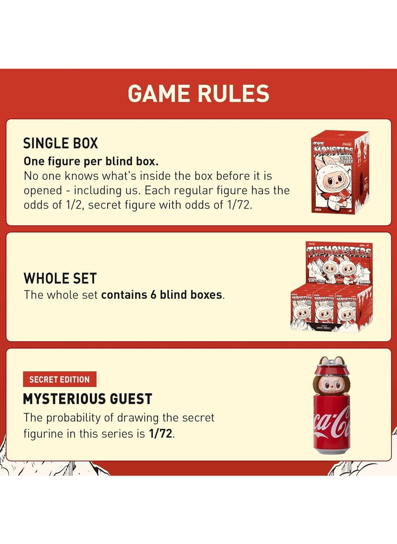 LABUBU - The Labubu Monsters Coca Cola Edition - Random Design Action Figures Collectible, Blind Box , Single Box - Image 1